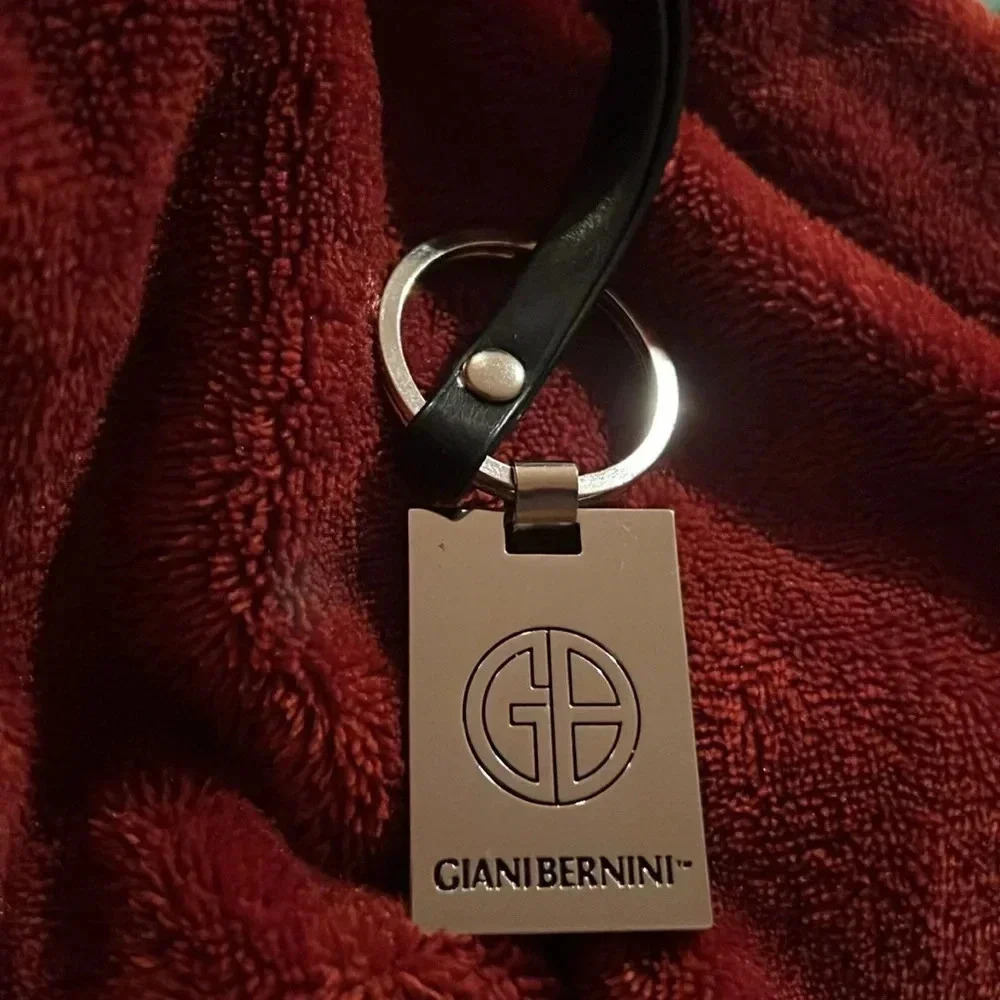 Giani  Bernini Silver Black Leather key ring - Picture 3 of 10